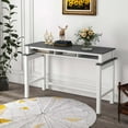 thumbnail image 6 of Costway Bar Table with Power Outlets Counter Height Table with Storage Compartments Wooden Grey, 6 of 11