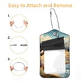 thumbnail image 2 of Horse Square PU Leather 2 Pack Travel Tag - Bag Tag - Suitcase Tag with Privacy Cover and Stainless Steel Ring - Suitable for Travel, Backpack, and Handbag, 2 of 7
