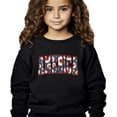 thumbnail image 3 of America Sweatshirt for Women, Teens & Girls Trendy Floral Patriotic Sweater Black Sweatshirt Youth Small, 3 of 5