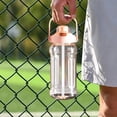 thumbnail image 5 of Sports Water Bottle, Pink Leakproof Large Capacity Water Cup, Scale Mark Portable Drink Vessel for Outdoor Fitness, Travel and Daily Sports Hydration, 5 of 6