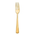 thumbnail image 3 of Smarty Shiny Metallic Gold Disposable Plastic Dinner Forks 600ct, 3 of 6