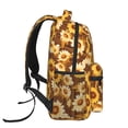 thumbnail image 3 of Wukai Brown Wood Grain Sunflower B Laptop Backpack Casual Travel Backpack Large School Bag for College, Business,Travel-One Size, 3 of 5