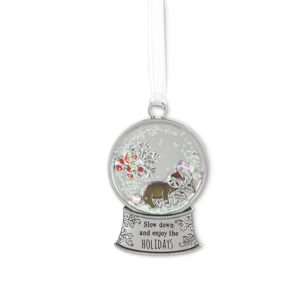 Ganz Snowglobe Ornament, Slow Down & Enjoy The Holidays (EX30565