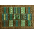 thumbnail image 1 of Ahgly Company Indoor Rectangle Abstract Turquoise Blue Contemporary Area Rugs, 3' x 5', 1 of 4