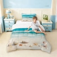 thumbnail image 4 of Erosebridal Ocean Seashell Starfish Twin Comforter Sets,Hawaiian Beach Coastal Nautical Nature Theme Kids Bedding Set,Reversible,2pcs, 4 of 7