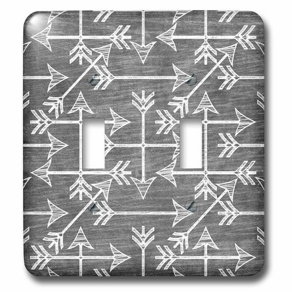 3dRose, Tribal Arrows On A Chalkboard Background, double toggle switch