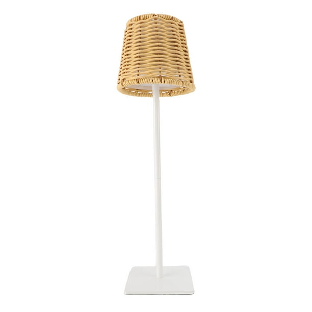 Lámpara De Mesa Tejida, PC Rattan LED 3 Control De Color Táctil Luz Nocturna Recargable Para La Sala De Estar De La Sala De Estar, Ideal Con Batería De 1800 MAh