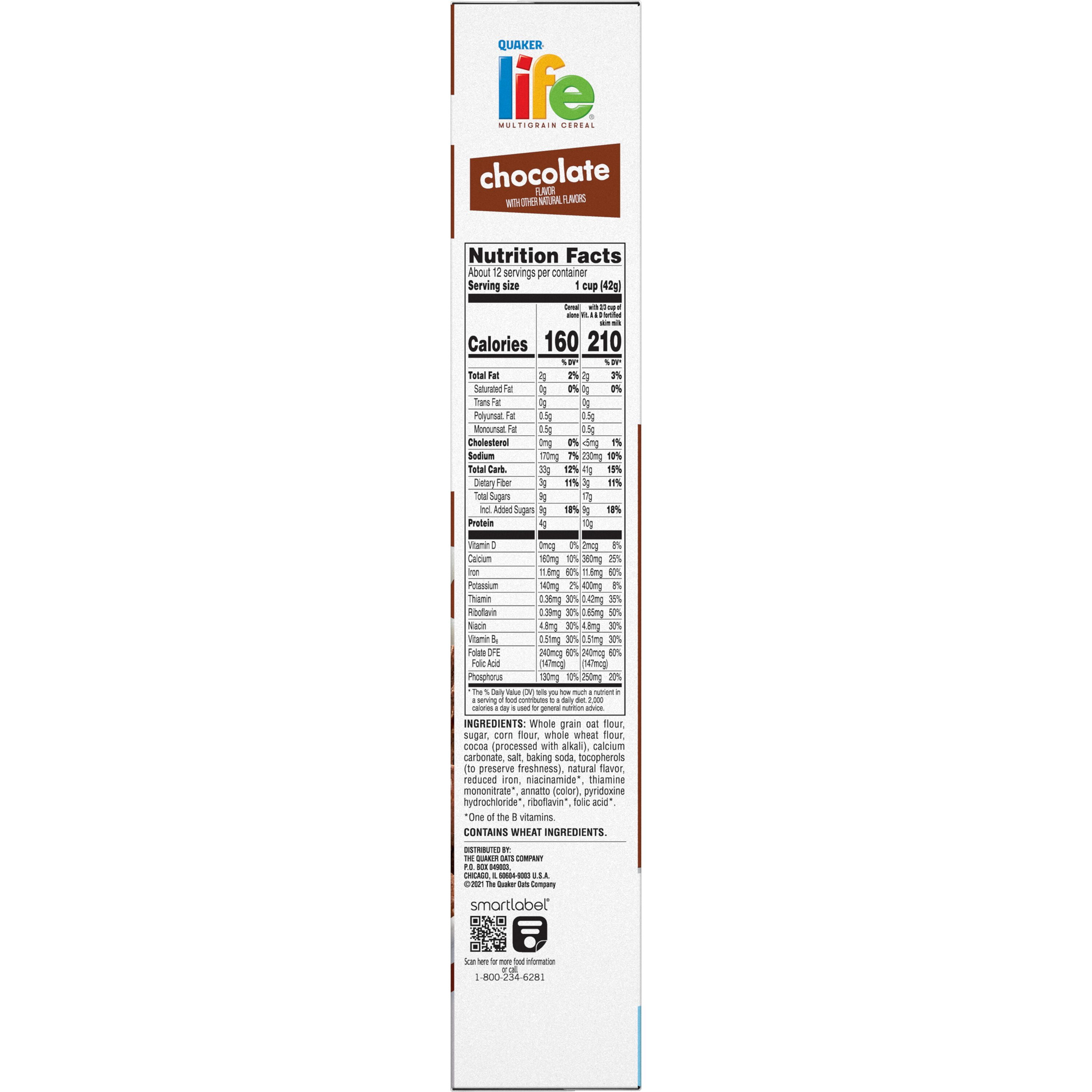 chocolate life cereal nutrition facts