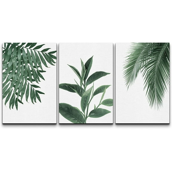 wall26 Canvas Print Wall Art Set Tropical Jungle Island Green Plants Nature Wilderness Photography Modern Art Bohemian Decorative Rustic Contemporary for Living Room, Bedroom, Office - 16"x24&qu