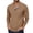 AB356 Khaki, variant on Tisuna Men Autumn T-Shirts Soft Henley Neck Tops Men Solid Outfits For Athletic Casual Size L