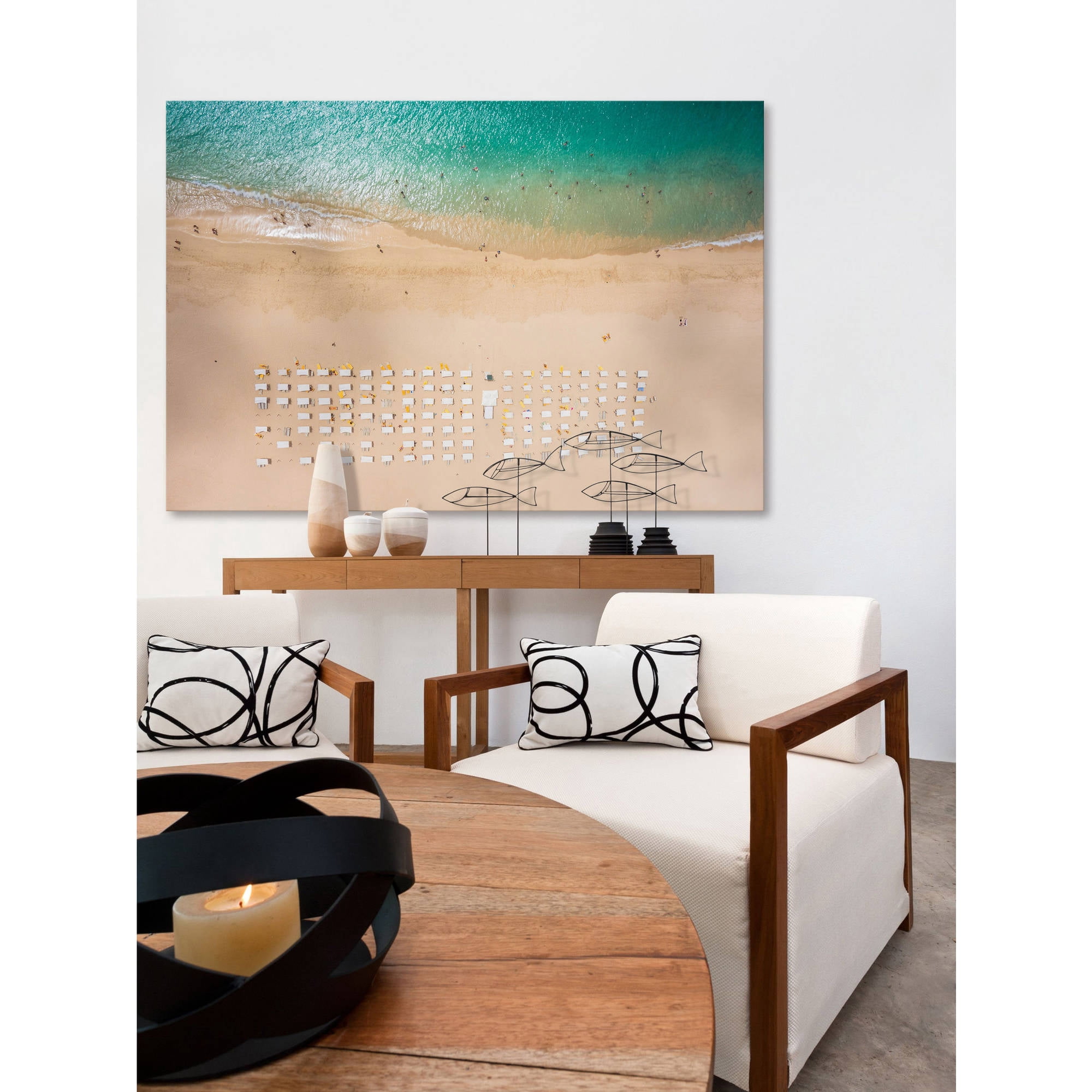"Beach Goers" Painting Print on Wrapped Canvas