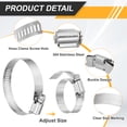thumbnail image 3 of Uxcell 12 Pcs Hose Clamp 1-9/16"-2-1/2" Stainless Steel Adjustable Worm Gear Hose Clamp with Phillips Screw, 3 of 6