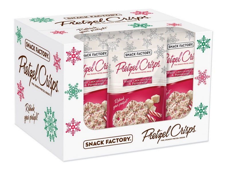 (Price/Case)Pretzel Crisps 110821 Holiday White Chocolate Peppermint 12