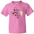 thumbnail image 3 of Inktastic Texas Home is Where the Heart is with Watercolor Floral Youth T-Shirt, 3 of 5