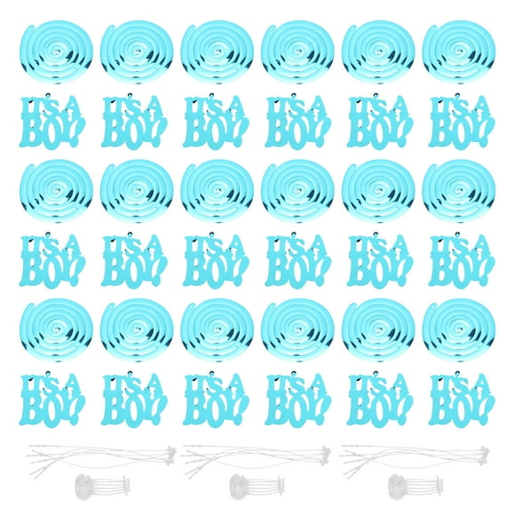 Yazoeia Whirls Party Decoration Bright Colors Hook Design Baby Shower Ceiling Decoration for Home Window Doorway Decor Blue AR-310-5686