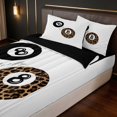 thumbnail image 2 of Erosebridal Billiard Zipper Full Size Comforter Sets with Fitted Sheet and 2 Pillowcases Vintage Zipper Bedding Set, White Solid, Black Reversible, 2 of 7