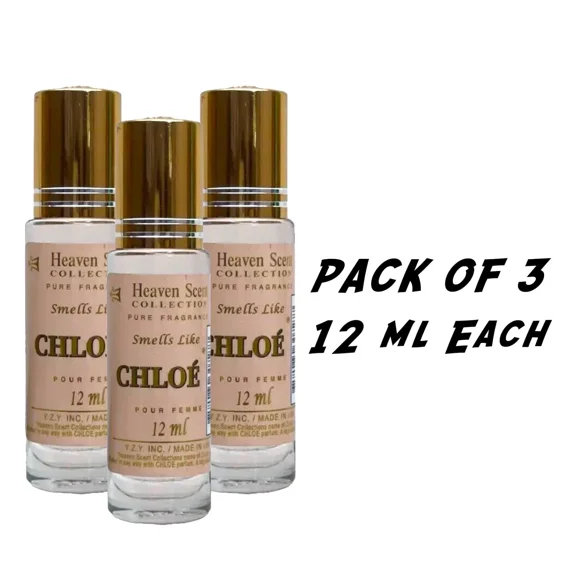 Chloe Pour Femme for Women Roll On Oil by YZY Perfume 12 ML 3pk