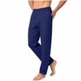 thumbnail image 3 of Zynoxe Men's Straight Leg Pants Comfort Elastic Waist Lounge Pants for Men Lightweight Home Work Casual Trousers Versatile Solid Color Long Pants with Side Pockets XL, 3 of 7