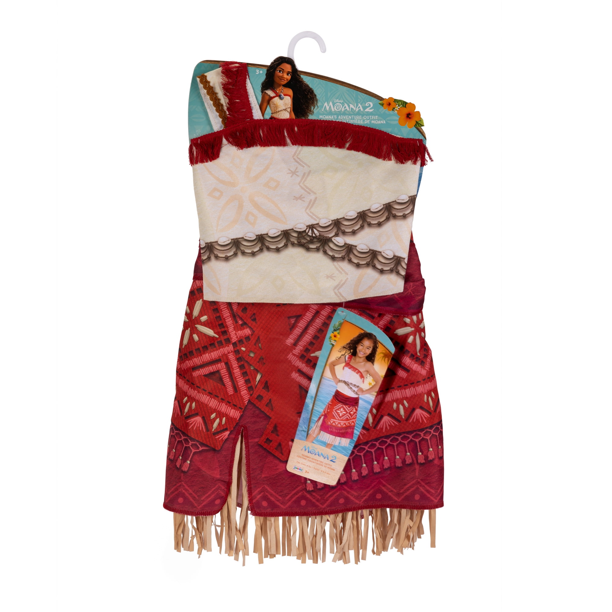 Disney's Moana 2 All New Adventure Play Outfit Includes Top and Skirt Fits Children Size 4-6X
