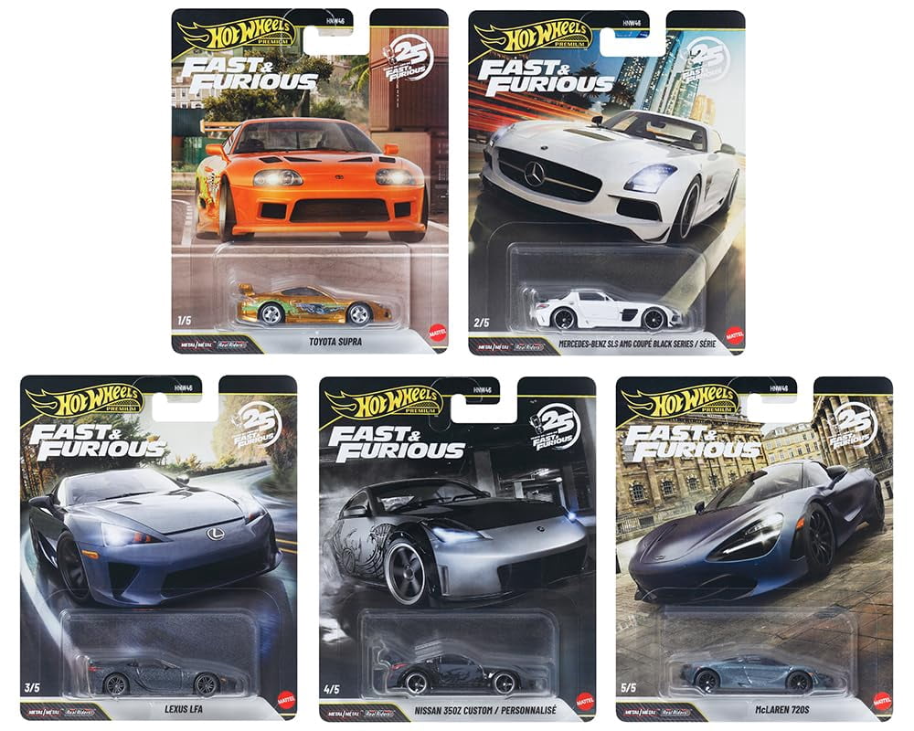 Hot Wheels Premium Fast & Furious 25th Anniversary Die-Cast Cars
