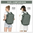thumbnail image 5 of Large Backpack for Women Men, Carry On Backpack for Airplane,Laptop bag with Shoe Compartment, Flight Approved Personal Item Bag Waterproof Olive Green, 5 of 9