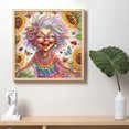 thumbnail image 4 of 5D DIY diamond art painting kit, sunflower happy old man special shape diamond canvas, namely can relieve stress relaxation and can be used for home wall decoration, 4 of 7
