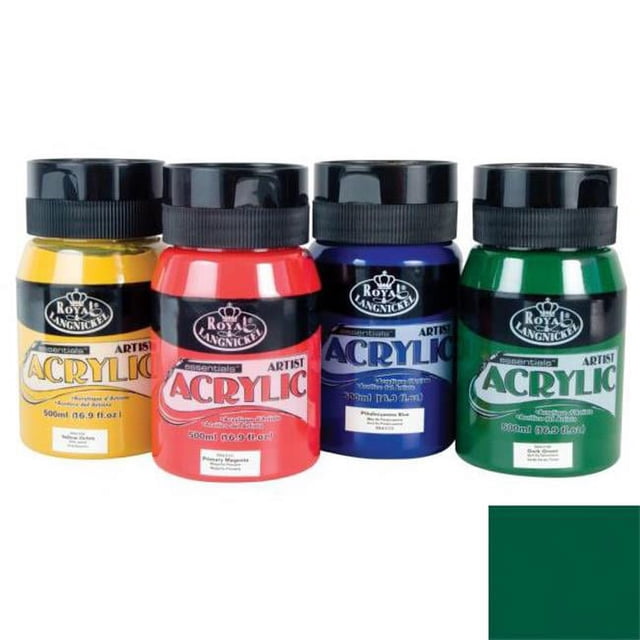 Essentials Acrylic Paint 16Oz/Jar-Dark Green
