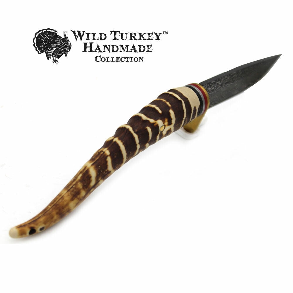 Wild Turkey Handmade Collection Fixed Blade Faux Handle Hunting Knife w/Sheath