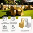 thumbnail image 4 of Efavormart Metallic Gold Shimmer Tinsel Spandex Banquet Chair Cover With Attached Sash Band and Round Silver Rhinestone Buckle, 4 of 10