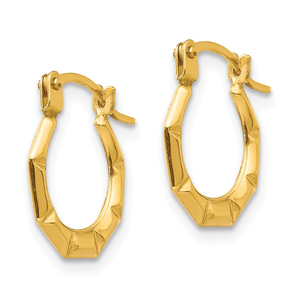 Real 14kt Yellow Gold Madi K Tiny Hollow Hoop Earrings; for Adults and Teens; for Women and Men
