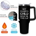 thumbnail image 3 of Fathers Day Gift for Dad - Birthday Gifts for Dad from Daughter, Son, Kids - Unique Birthday Present Ideas for Father, New Dad, Bonus Dad from Daughter Son - 40 Oz Tumbler with Handle and Straw, 3 of 6
