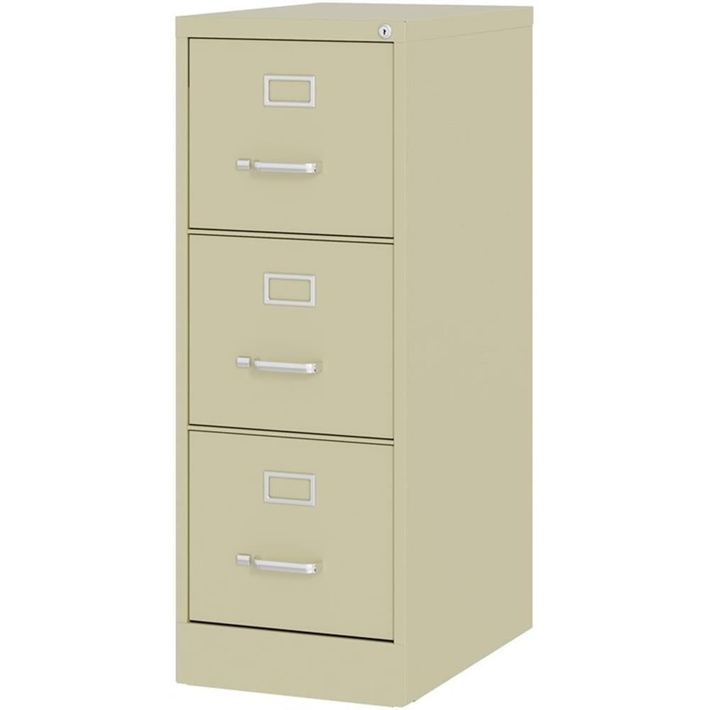 UrbanPro 3 Drawers Vertical Beige Metal Filing Cabinet Pre-assembled