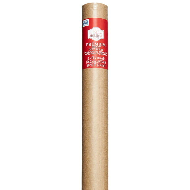 Kraft Wrapping Paper Roll, Natural