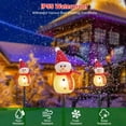 thumbnail image 5 of 8 Pack Solar Snowman Pathway Lights, Waterproof Outdoor Christmas Decor with Auto On/Off, Warm White LED for Yard, Garden, Patio Holiday Lighting, 5 of 11