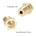 thumbnail image 3 of Uxcell 0.02 '' 3D Printer Nozzle Head Thread Replacement Brass 10 pcs, 3 of 4