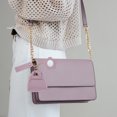 thumbnail image 2 of Unique Bargains 1 Pc Handbag Charms Keychains Flower Mirror Bag Accessories Light Purple, 2 of 6