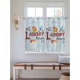 thumbnail image 6 of Tier Curtains 45 Inches Long, Laundry Room Window Treatment Curtain Drapes, Blue Cartoon Washing Machine Clothes Window Half Privacy Curtains for Bedroom Bathroom, 42"x45", 2 Panels, 6 of 7