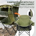 thumbnail image 6 of Slsy Camping Chair with Canopy,Portable Camping Canopy Chair with Ice Bag,Side Pocket and Cup Holder,Folding Beach Lounge Chair for Outdoor Camping, Fishing, Lawn,Tailgates, 6 of 8