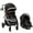 Black and Gold, variant on Monbebe 6-in-1 Modular Travel System, Black & Gold, Infant & Toddler, Unisex