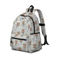 thumbnail image 2 of Highland Cow and Flower Print Cute School Backpack with Padded Back and Adjustable Shoulder Straps 13.4"x11"x4.7", 2 of 5