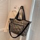 thumbnail image 5 of Bolso De Hombro Bolso Bolso bandolera informal para mujer, bolso de hombro acolchado de algodón de invierno (gris), 5 of 6
