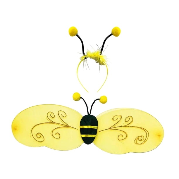 Disfraz de abeja con alas para niños, ideal para fiestas temáticas de presentaciones escénicas. y diadema