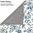 thumbnail image 6 of Rocae Vintage Blue Floral for Drying Mat for Kitchen 16*18 inch Easy to Clean Dish Rack Pad, 6 of 8