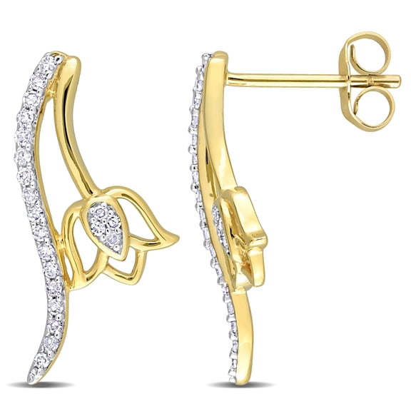 Everly Women's Diamond 10k Yellow Gold Earrings
