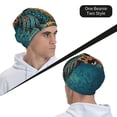thumbnail image 6 of Xecao Owl In Blue Print Knit Hat,Winter Beanie for Men Women, Beanie Soft Warm Ski Stocking Cuffed Cap, 6 of 7