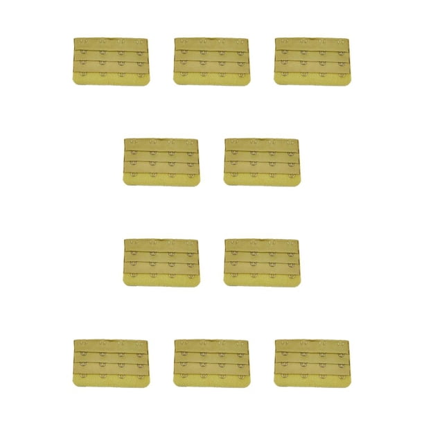 Jumpingount Correa de extensión Extensores de sujetador Hebilla 4 ganchos Botones prácticos para mujer Íntimos ajustables apretados 3 filas Pasto verde 10piezas