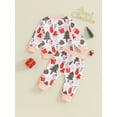 thumbnail image 3 of Toddler Baby Boys Girl Christmas Outfits Santa Embroidery Sweatshirt Tops Pants Set 2Pcs Fall Winter Sweatsuit Clothes, 3 of 8