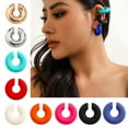 thumbnail image 4 of SIEYIO Fashion Chunkys Ear Cuffs Earrings Non Piercing Clip On Cartilage Hoop Earring Thick Round Huggie Fake Earring Jewelry, 4 of 21