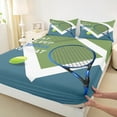 thumbnail image 3 of Feelyou Est Sleep Tennis Queen Sheet Sets for Child, Cartoon Ball Gaming Flat Sheet, Outdoor Sport Lover Queen Fitted Sheet, Ultra Soft Bedroom Decor, 4 Pieces, 3 of 7