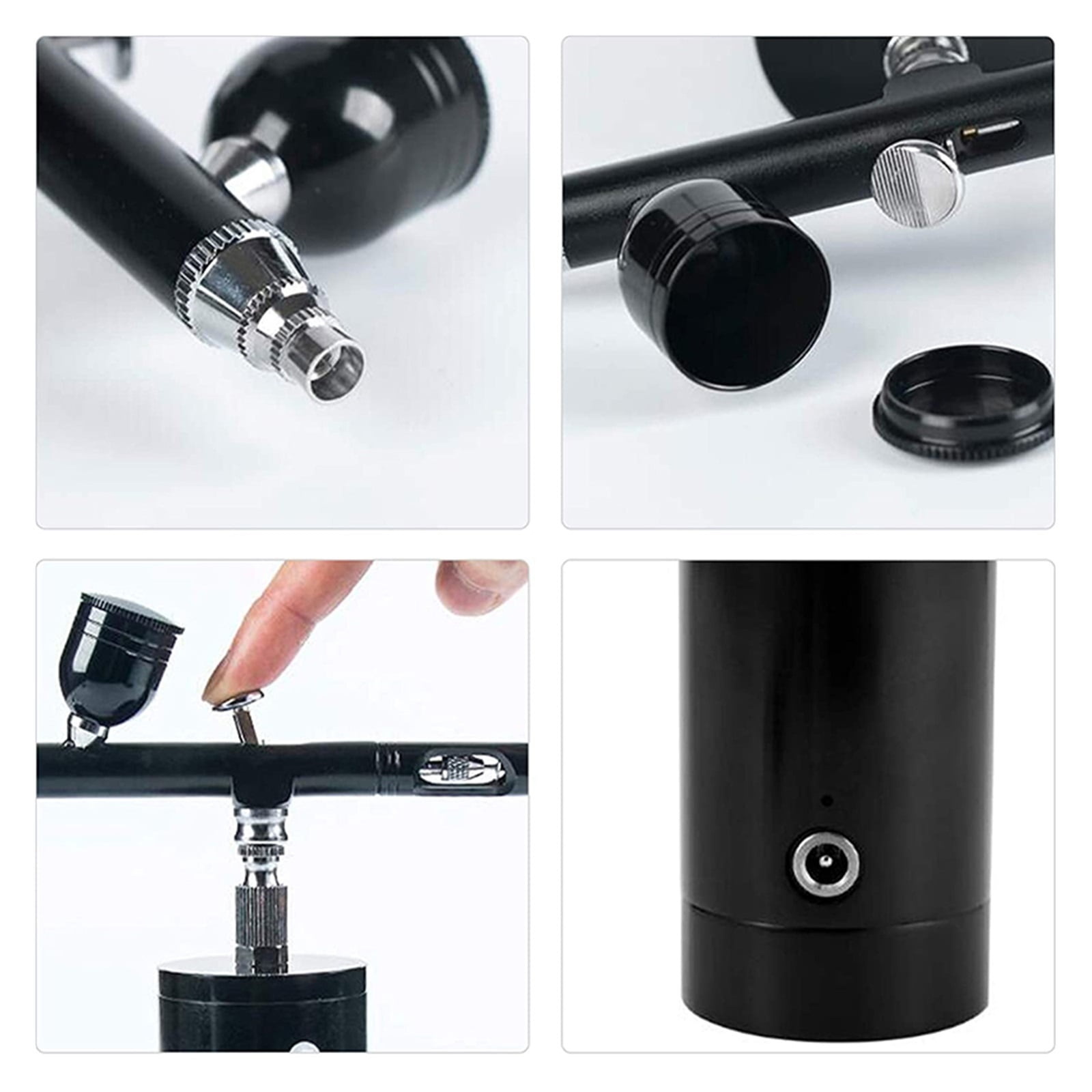 0.3mm Nozzle Airbrush Set With Mini Air Compressor Spray Gun For DIY Nail Paint Cake Coloring Professional Model Coloring Tool ,User-Friendly Design